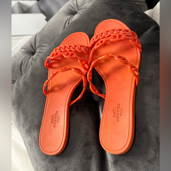 Hermès Riviera Orange Sandals – Size 36 - Picture 3 of 11
